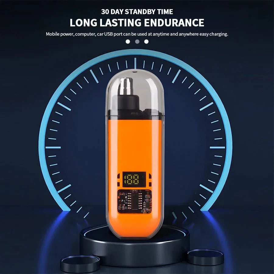 Electric Ear & Nose Hair Trimmer – Portable Painless Groomer for Men