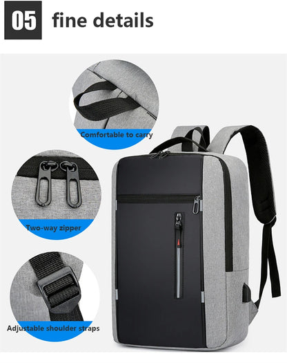 Waterproof Business Backpack for Men – USB Charging 15.6” Laptop Bag, Large Capacity School & Travel Backpack