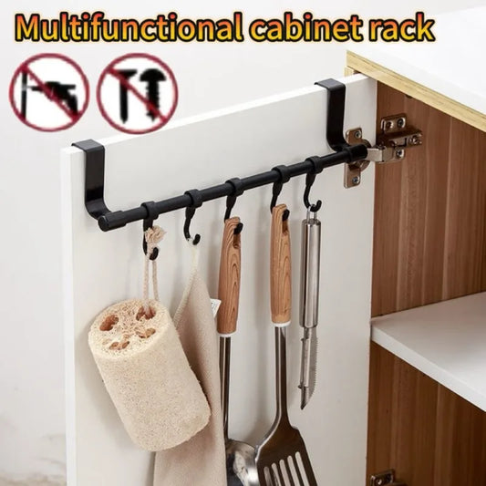 Stainless Steel Door Back Towel Rack – Multi-Purpose Kitchen & Home Holder
