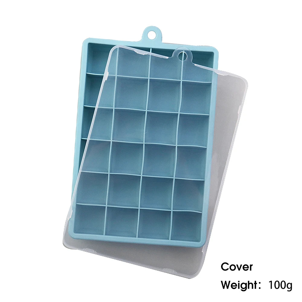 24-Hole Silicone Ice Tray – Square Mold for Ice, Food Puree & Cocktails