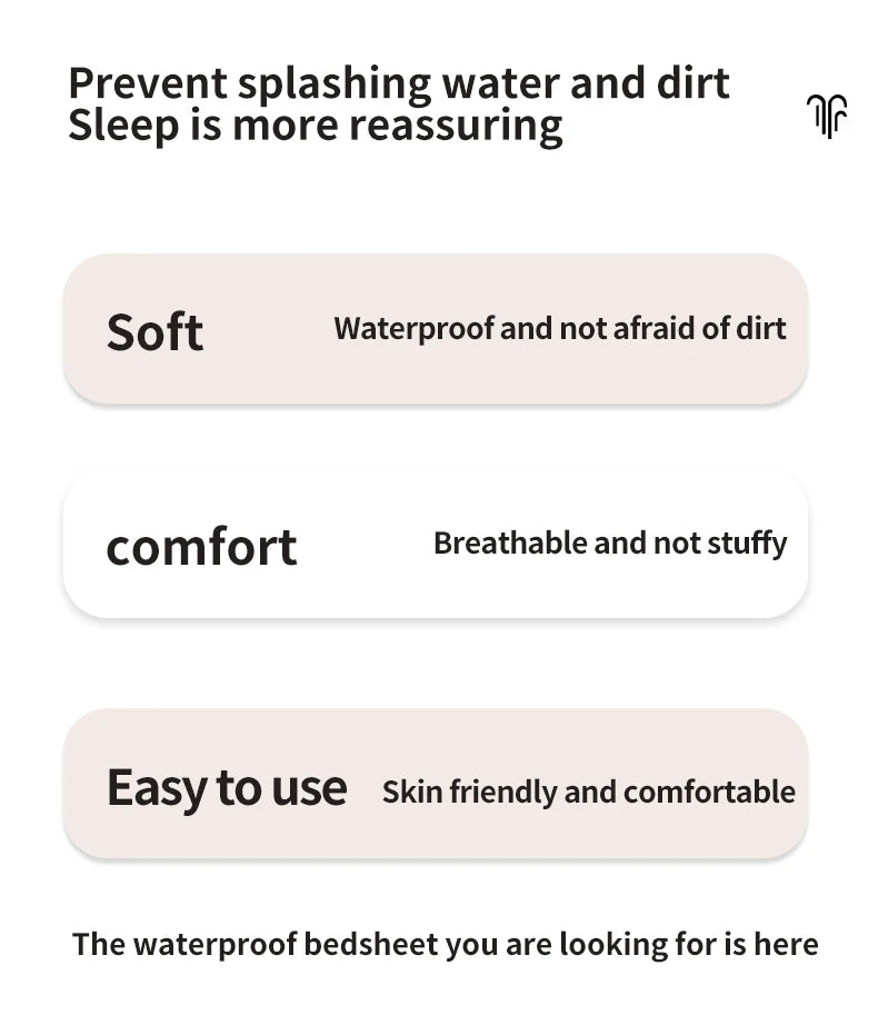 Waterproof Fitted Bed Sheet | 360° Elastic Band Mattress Protector | Single, Double, Queen & King