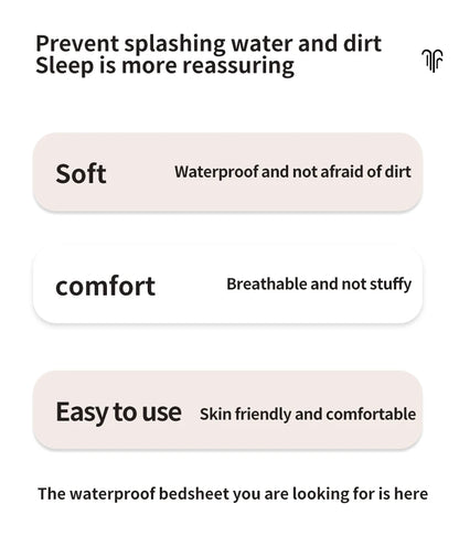 Waterproof Fitted Bed Sheet | 360° Elastic Band Mattress Protector | Single, Double, Queen & King