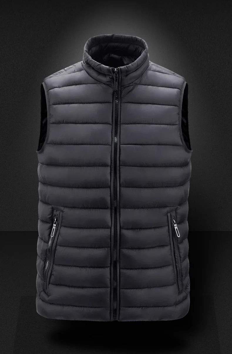 Men’s Ultra-Light Down Waistcoat – Oversized Waterproof Slim Fit Sleeveless Vest with White Duck Down