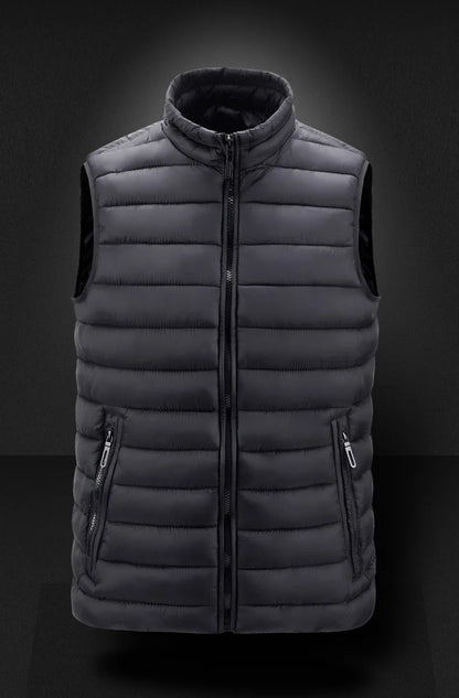 Men’s Ultra-Light Down Waistcoat – Oversized Waterproof Slim Fit Sleeveless Vest with White Duck Down