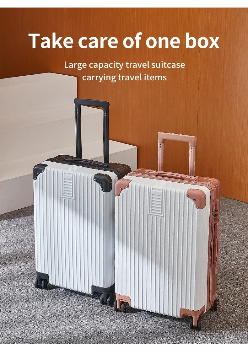100% Aluminum Magnesium Alloy Travel Luggage – Trolley Carry-On & Checked Luggage 20", 22", 24", 26", 28" with Cup Holder
