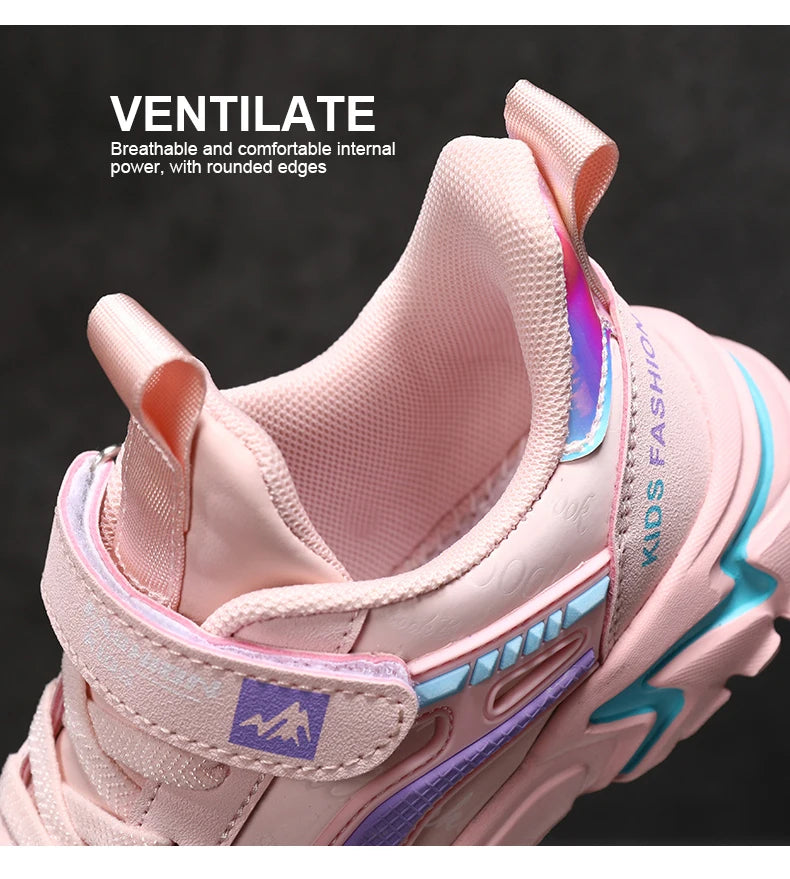 Kids Girls Running Shoes – Breathable, Non-Slip Sneakers for School, Sports & Outdoor Activities