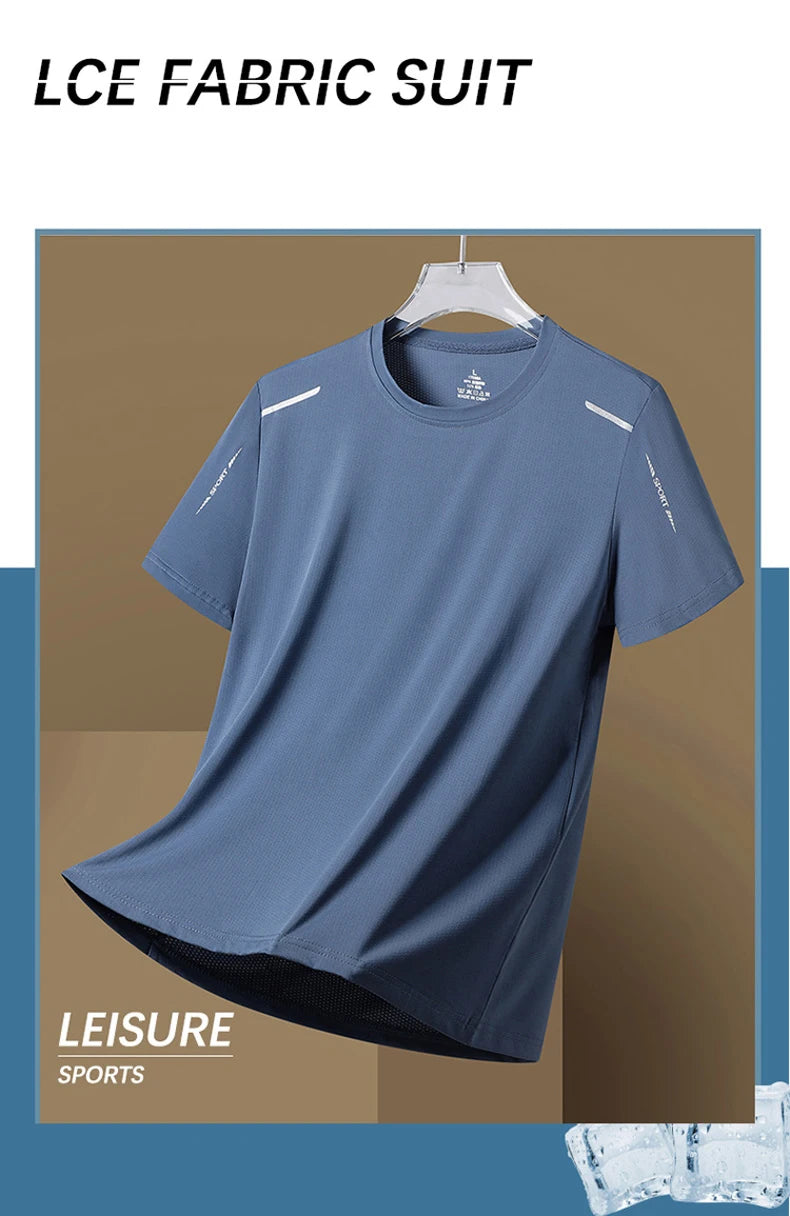 CHRLCK Men’s Quick-Dry Running T-Shirt – Breathable Outdoor Sports Short Sleeve Tee for Summer