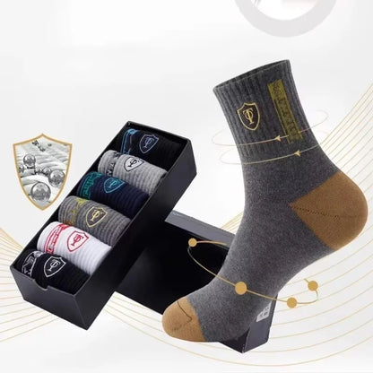 10 Pairs Breathable Cotton Sports Socks for Men – Bamboo Fiber Deodorant Business & Casual Socks