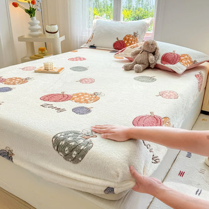 Warm Winter Bedsheet | Skin-Friendly Fitted Sheet | Mattress Protector for Adults & Kids | No Pillowcase