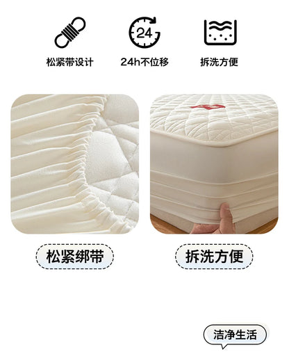 Class A Waterproof Antibacterial Mattress Cover | Mite-Resistant Padded Bed Sheet | Four-Season Universal Bed Cover