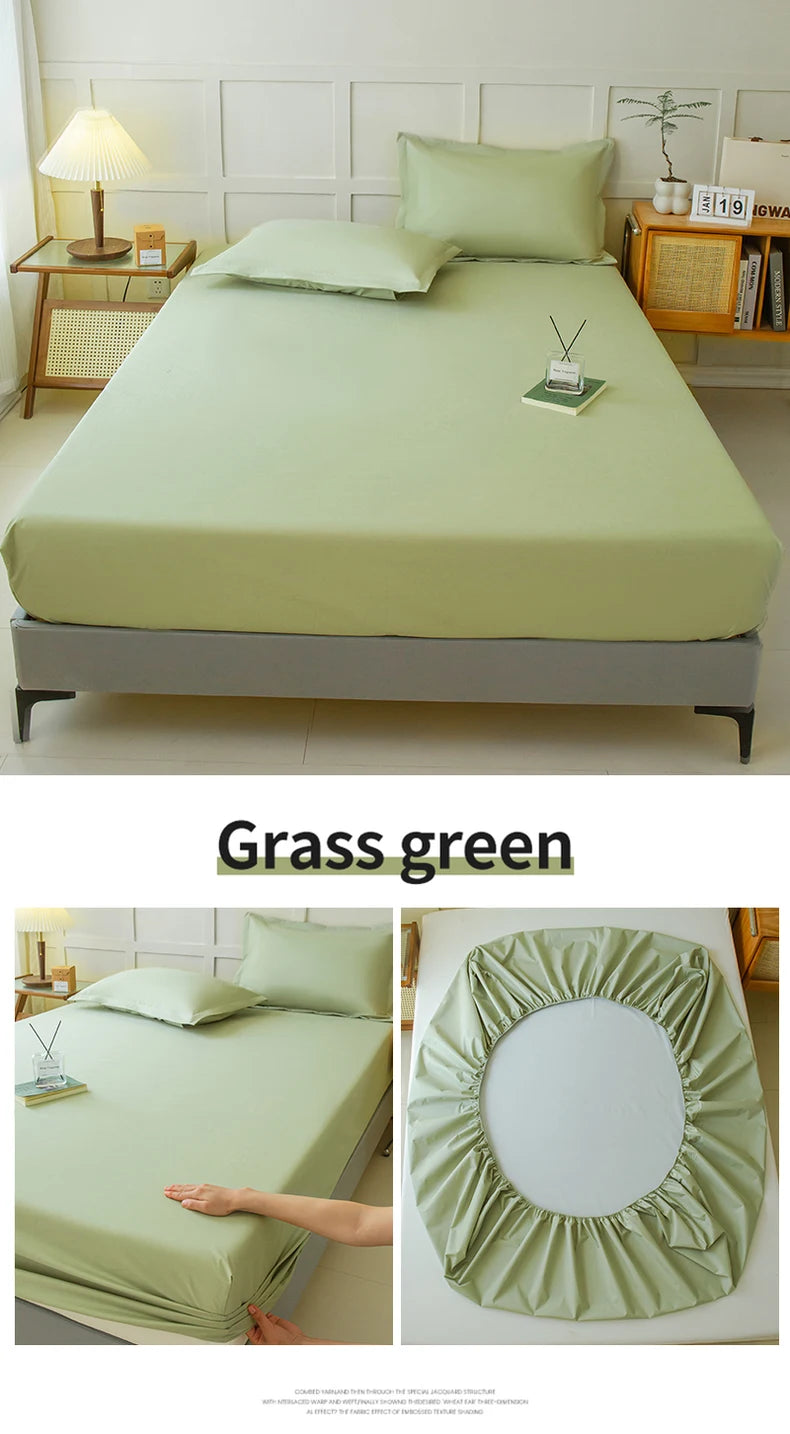 Waterproof Fitted Bed Sheet | 360° Elastic Band Mattress Protector | Single, Double, Queen & King