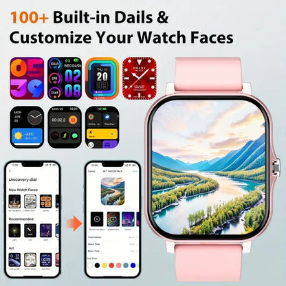 New Bluetooth Smart Watch 2024 – Talking Smartwatch with Blood Pressure & Oxygen Monitor for Men & Women