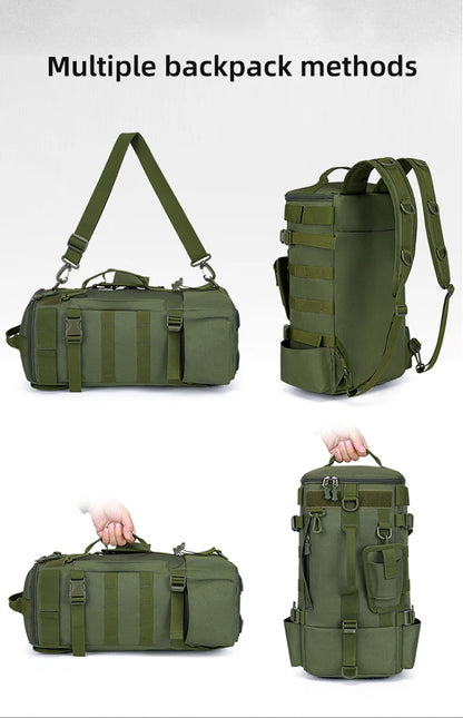 Tactical Fishing Backpack – Multifunctional Tackle Bag with Rod Holders & Outdoor Storage for Camping, Hiking & Fishing