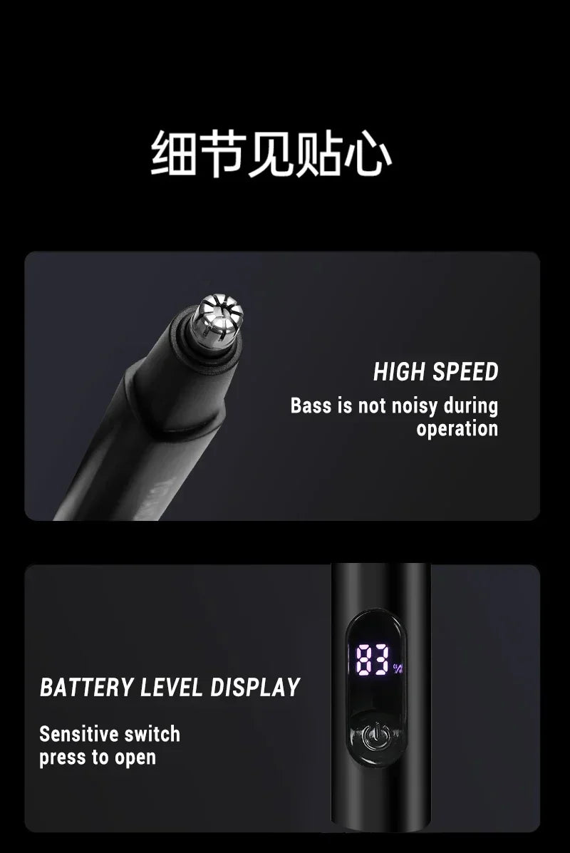 Electric Ear & Nose Hair Trimmer – Portable Painless Groomer for Men