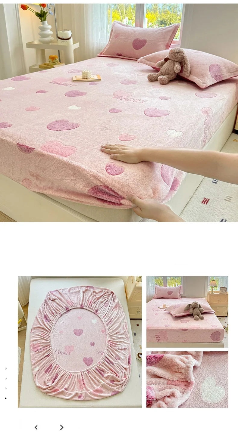 Warm Winter Bedsheet | Skin-Friendly Fitted Sheet | Mattress Protector for Adults & Kids | No Pillowcase