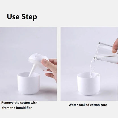 Air Humidifier & Essential Oil Diffuser – Ultrasonic Mute Mist Maker with LED Color Lamp for Home & Car