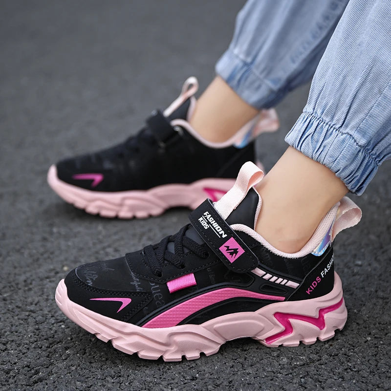 Kids Girls Running Shoes – Breathable, Non-Slip Sneakers for School, Sports & Outdoor Activities