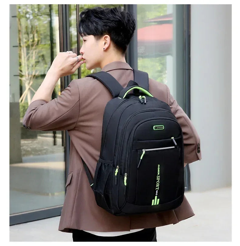 Men’s Oxford Business Backpack – Waterproof Laptop Bag, Leisure Travel & High School Student Bag