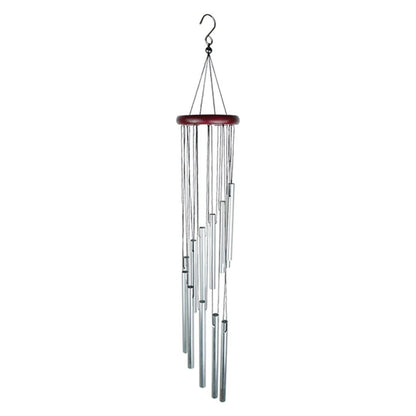 Aluminum Wind Chimes with Hook – Gold & Silver Tubes for Outdoor, Memorial, or Gift Decor