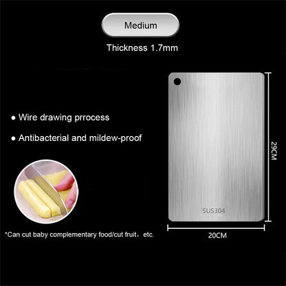 316 Stainless Steel Chopping Board – Double-Sided Cutting & Kneading Board