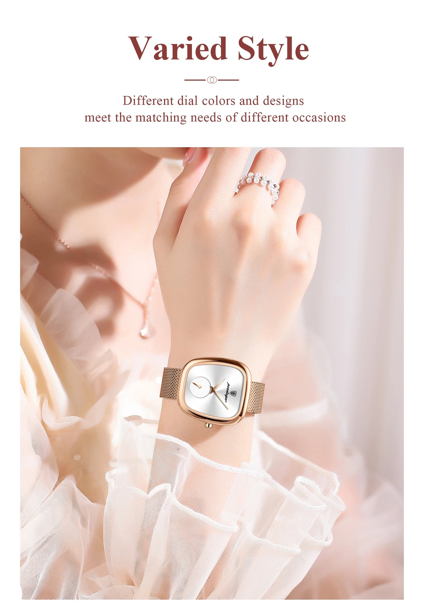 Luxury Women’s Watch – Elegant Waterproof Mesh Stainless Steel Quartz Watch for Ladies