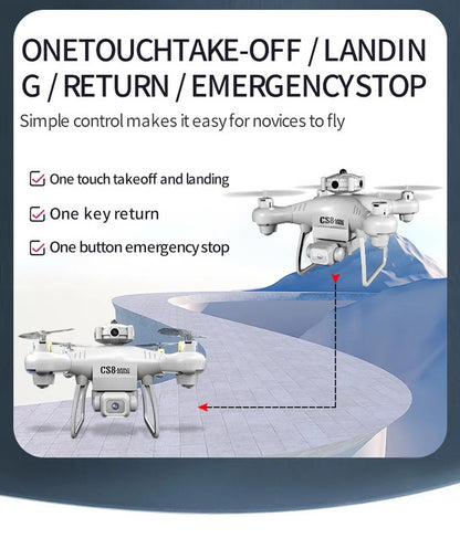CS8 Mini Drone 4K HD Dual Camera – Professional Quadcopter with Obstacle Avoidance & 360° RC ESC Control