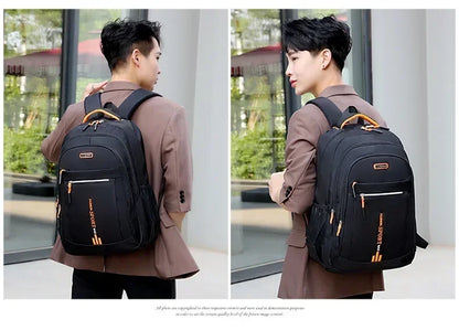 Men’s Oxford Business Backpack – Waterproof Laptop Bag, Leisure Travel & High School Student Bag