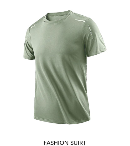 CHRLCK Men’s Quick-Dry Running T-Shirt – Breathable Outdoor Sports Short Sleeve Tee for Summer