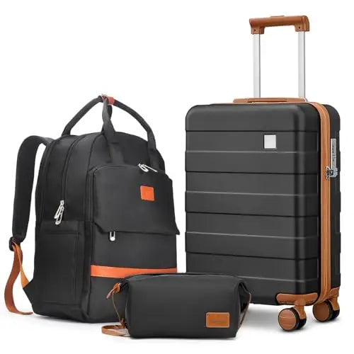 imiomo Travel Luggage Set – Hard Shell Lightweight Carry-On Suitcase with Travel Bag, TSA Lock & Silent Spinner Wheels