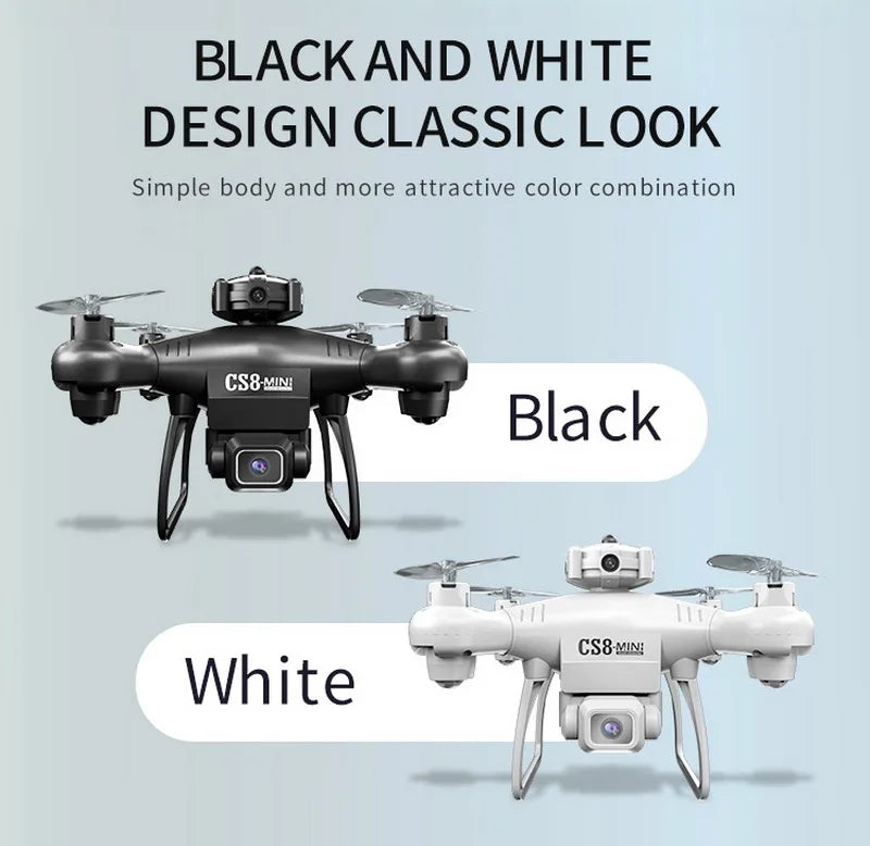 CS8 Mini Drone 4K HD Dual Camera – Professional Quadcopter with Obstacle Avoidance & 360° RC ESC Control
