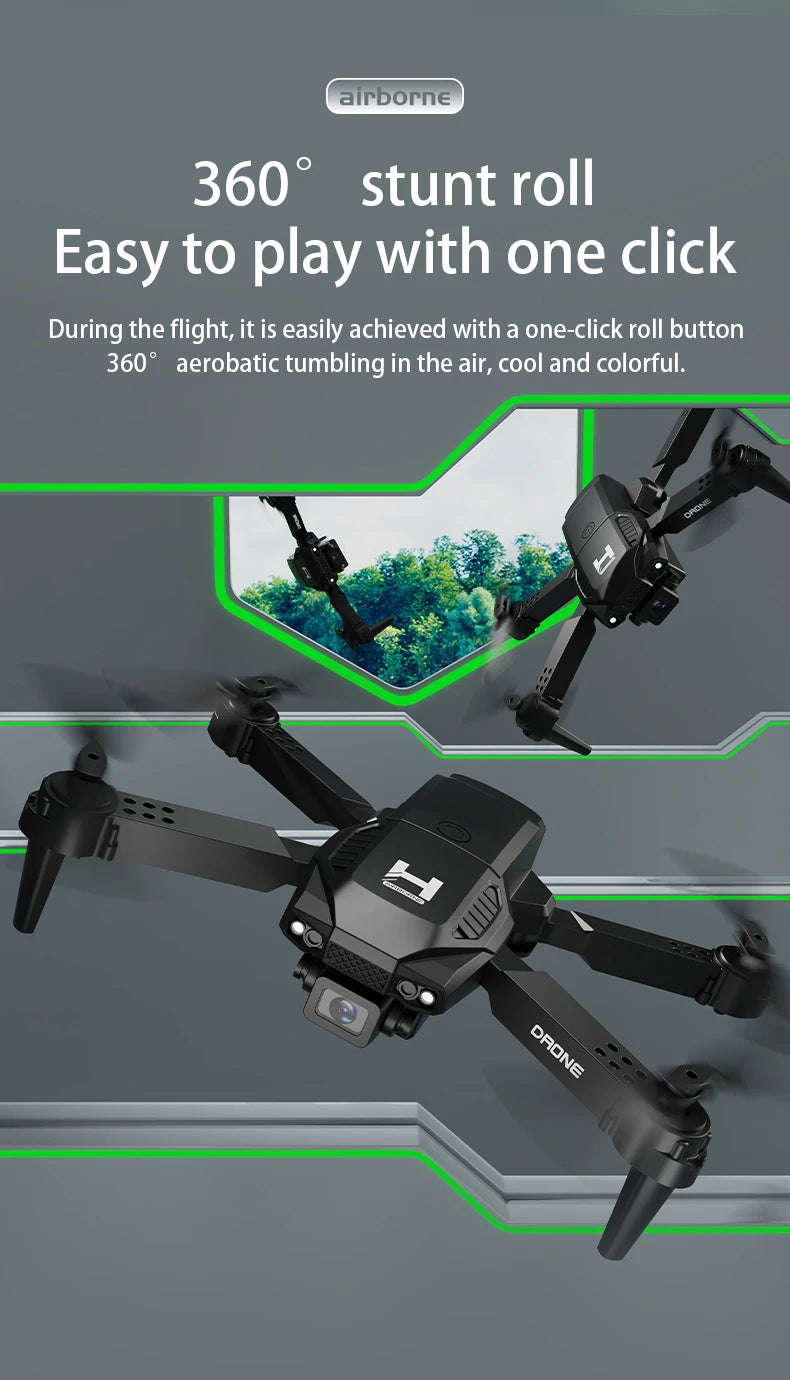 H4 Remote Control Drone 4K HD Dual Camera – WiFi FPV Foldable Quadcopter with One-Key Return | Kids Gift Toy