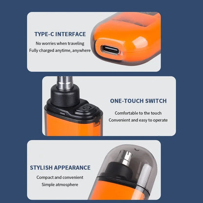Electric Ear & Nose Hair Trimmer – Portable Painless Groomer for Men