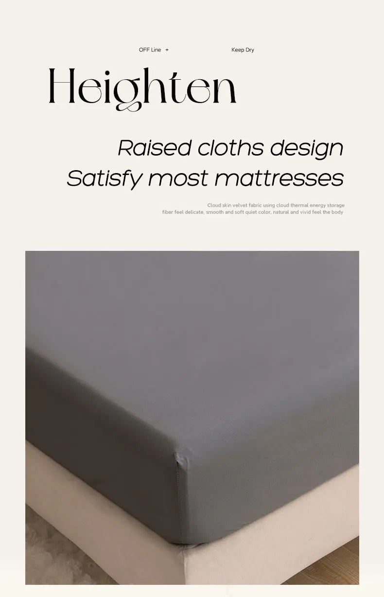 Waterproof Fitted Bed Sheet With 360 Elastic Band Bedsheet Bedspreads for Single Double King Queen Size Mattress Protector Cover