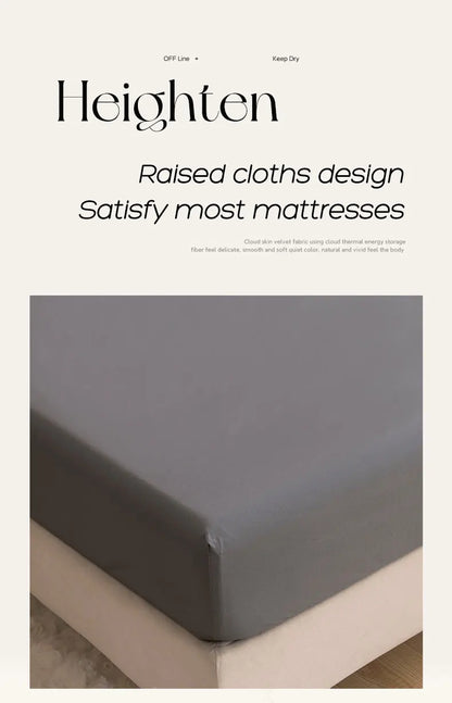 Waterproof Fitted Bed Sheet With 360 Elastic Band Bedsheet Bedspreads for Single Double King Queen Size Mattress Protector Cover