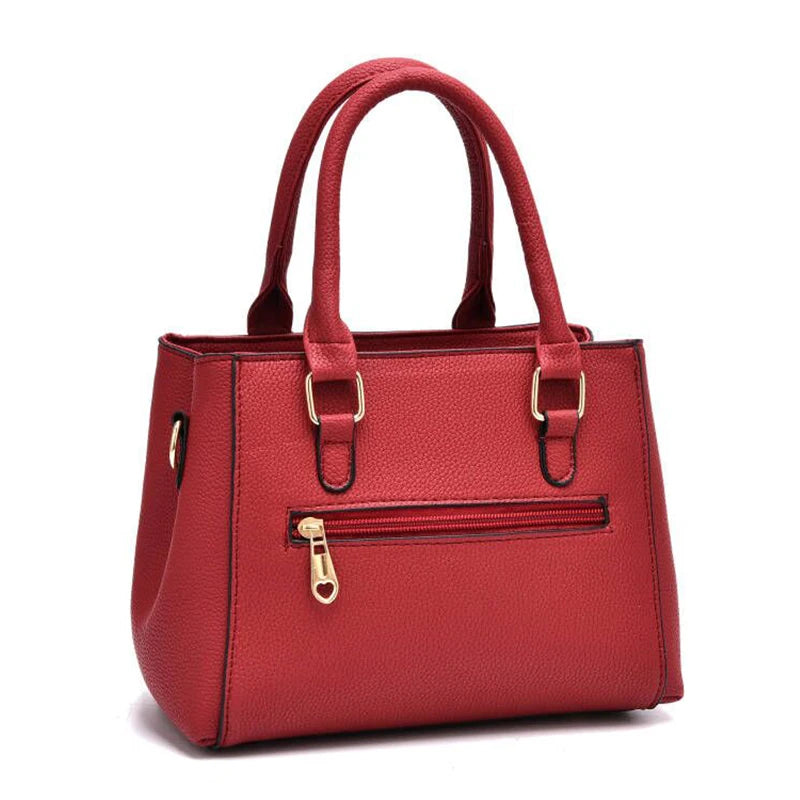 Women’s Beading Pendant Handbag – Embossed Shoulder Bag & Messenger Bag with Hairball Accessory