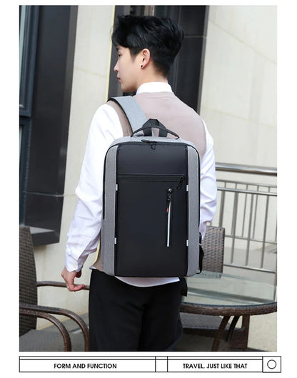 Waterproof Business Backpack for Men – USB Charging 15.6” Laptop Bag, Large Capacity School & Travel Backpack