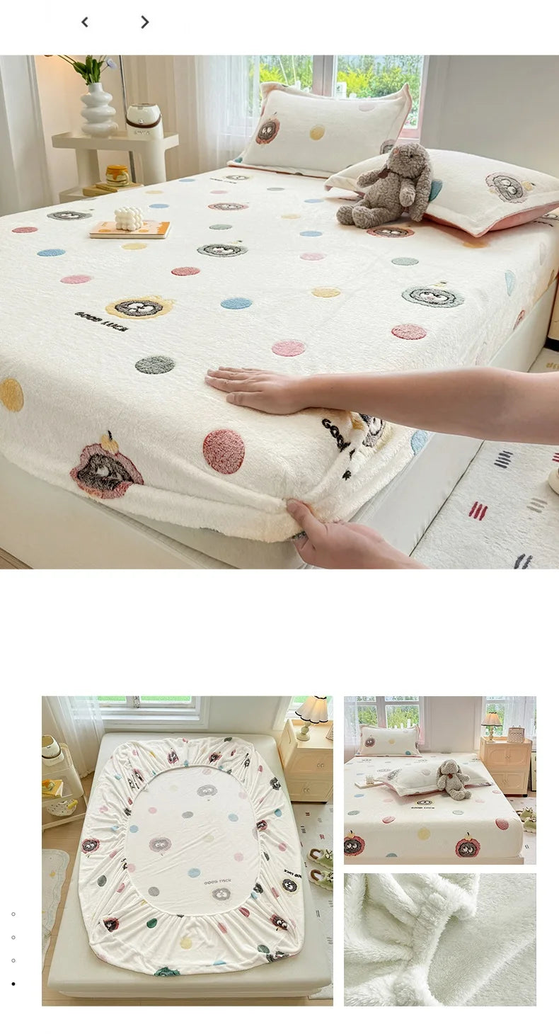 Warm Winter Bedsheet | Skin-Friendly Fitted Sheet | Mattress Protector for Adults & Kids | No Pillowcase