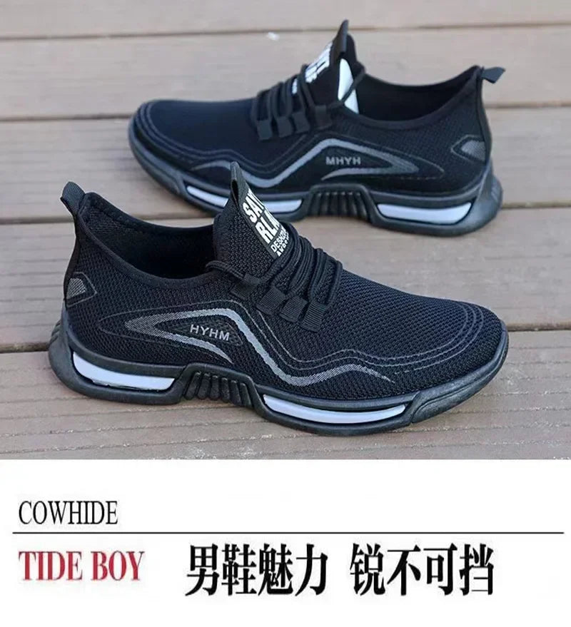 Men’s Slip-On Fashion Sneakers – Breathable Sport Running Shoes for Training, Gym & Walking