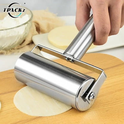 Stainless Steel Double Head Rolling Pin – Non-Stick Dough Roller for Baking