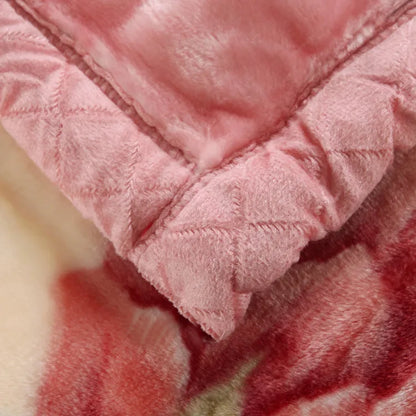 Ultra Soft Rose Throw Blanket – Cozy Heavy Microfiber Fleece for Bed, Sofa & Dormitory
