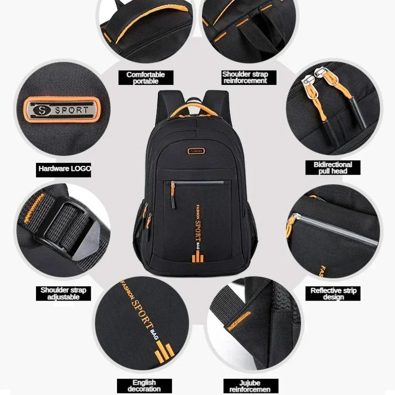 Men’s Oxford Business Backpack – Waterproof Laptop Bag, Leisure Travel & High School Student Bag