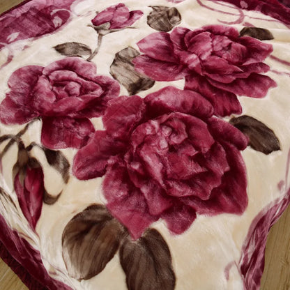 Ultra Soft Rose Throw Blanket – Cozy Heavy Microfiber Fleece for Bed, Sofa & Dormitory