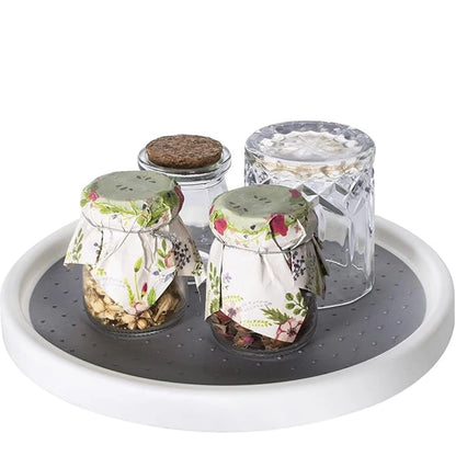 360° Turntable Lazy Susan Spice Organizer – Rotating Kitchen Rack