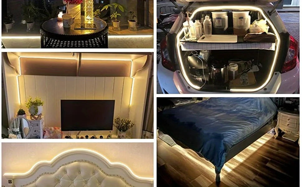 USB LED Neon Strip Light – 5V Dimmable Touch Sensor Flexible Waterproof Silicone Light for Home & Outdoor Decor