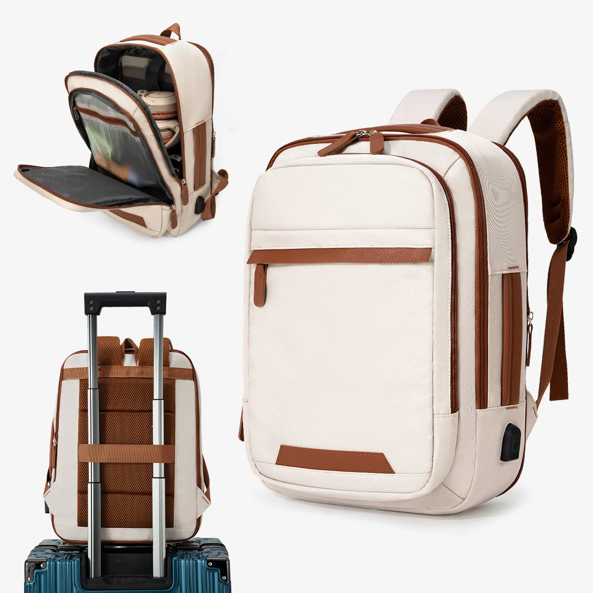 High-Quality USB Rechargeable Laptop Backpack – Waterproof Large Capacity Bag for Men, Women & Students
