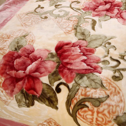 Ultra Soft Rose Throw Blanket – Cozy Heavy Microfiber Fleece for Bed, Sofa & Dormitory