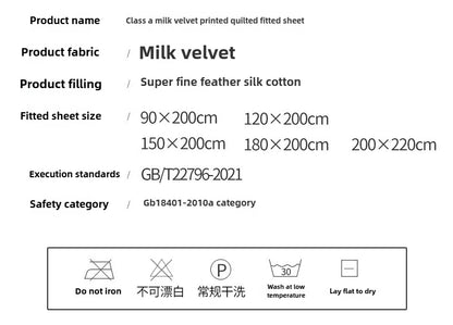 Fitted Sheet Winter Thickened Padded Three-Piece Set – Non-Slip Mattress Protective Cover