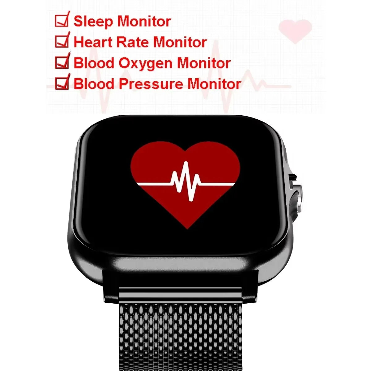 Waterproof Smart Watch – Bluetooth Call, Message Alerts & Fitness Tracker for Android & iPhone