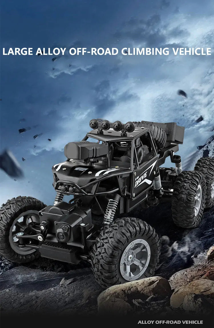 Six-Wheel Drive RC Car – Cross-Country Climbing Spray Racing Car for Kids & Adults