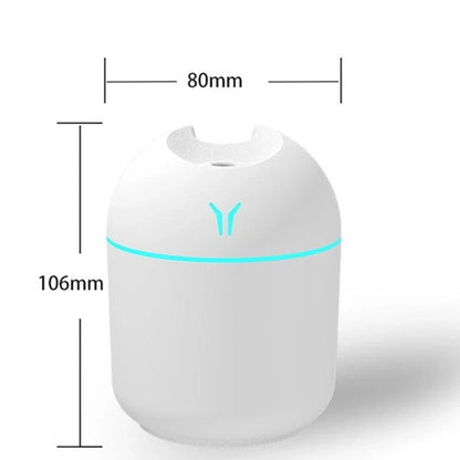 Air Humidifier & Essential Oil Diffuser – Ultrasonic Mute Mist Maker with LED Color Lamp for Home & Car